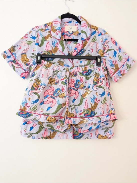 Printfresh Other - Printfresh Multicolor Mermaid-Print Short Pajama Set